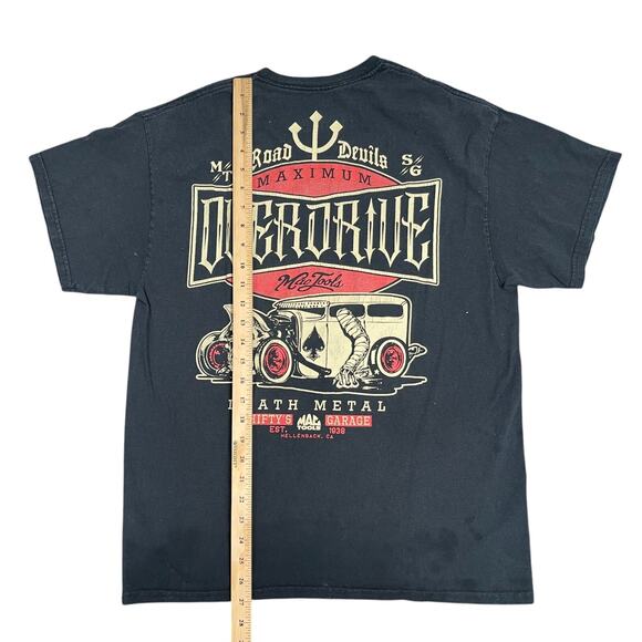 Shifty's Garage Road Devils Maximum Overdrive Mac Tools Death Metal T-Shirt Sz L - Picture 5 of 6